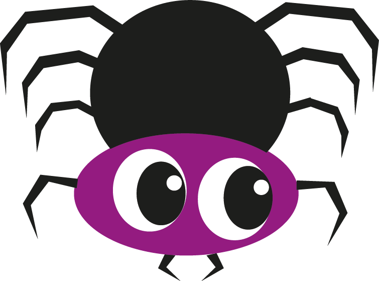 Aranha feliz na floresta