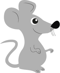 Rato vivendo em um buraco na parede