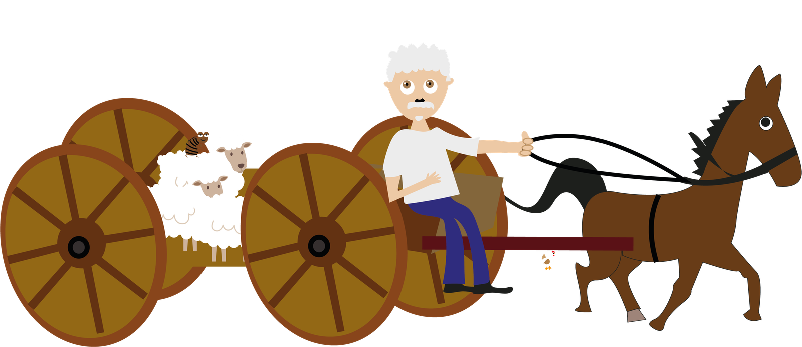 Carroça com personagens