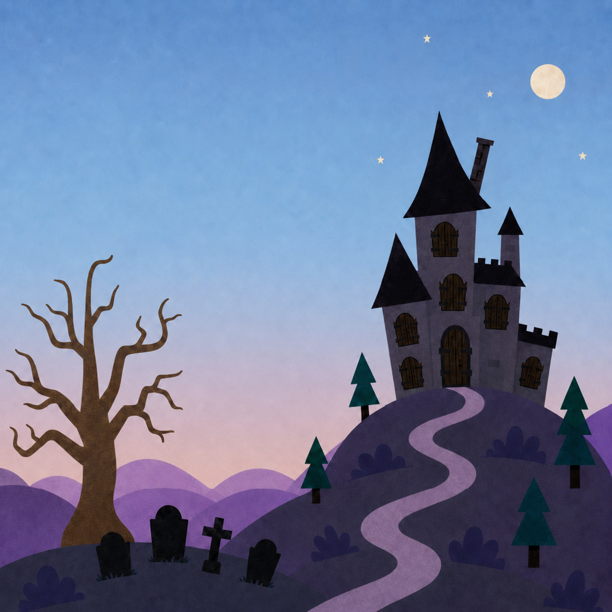 Castelo da família Drakul durante o amanhecer